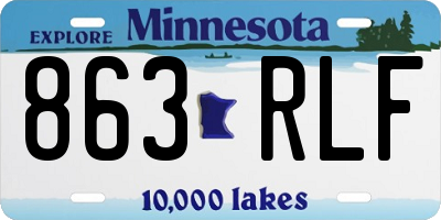 MN license plate 863RLF