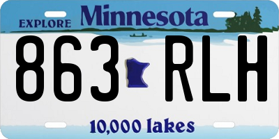 MN license plate 863RLH