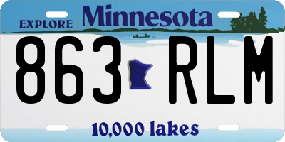 MN license plate 863RLM