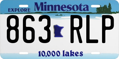 MN license plate 863RLP