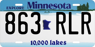 MN license plate 863RLR