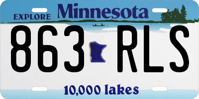 MN license plate 863RLS