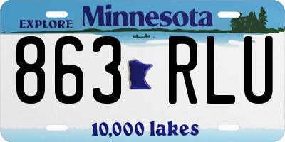 MN license plate 863RLU
