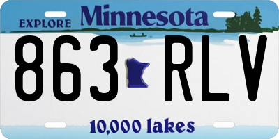 MN license plate 863RLV