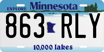 MN license plate 863RLY