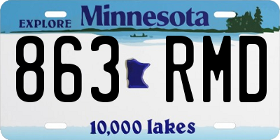 MN license plate 863RMD
