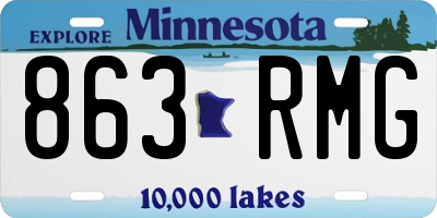 MN license plate 863RMG