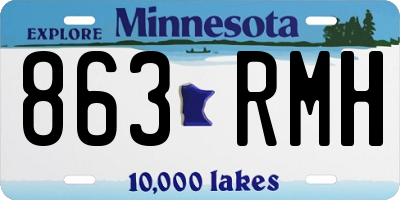MN license plate 863RMH