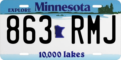MN license plate 863RMJ