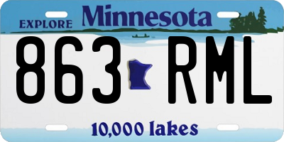 MN license plate 863RML