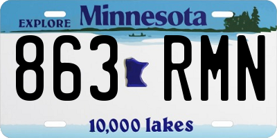 MN license plate 863RMN