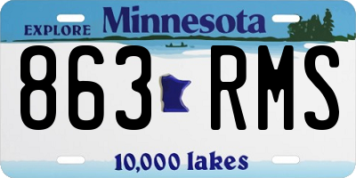 MN license plate 863RMS