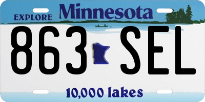 MN license plate 863SEL