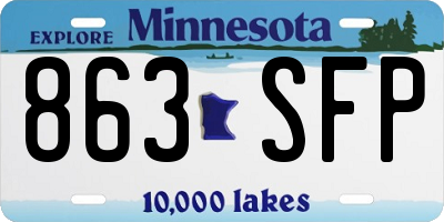 MN license plate 863SFP