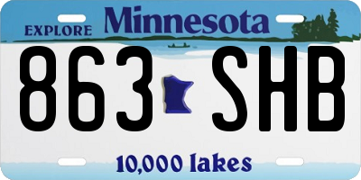 MN license plate 863SHB