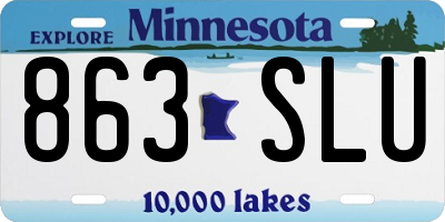 MN license plate 863SLU