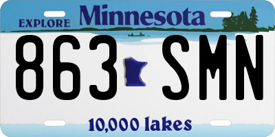 MN license plate 863SMN