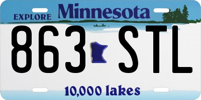 MN license plate 863STL