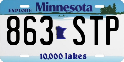 MN license plate 863STP