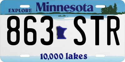 MN license plate 863STR