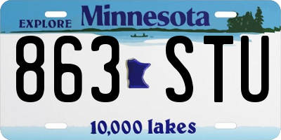 MN license plate 863STU