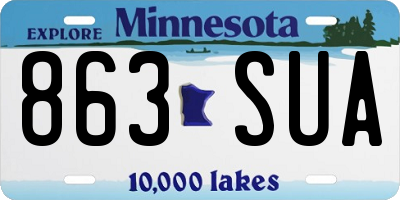 MN license plate 863SUA