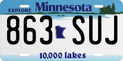 MN license plate 863SUJ