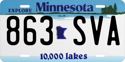 MN license plate 863SVA