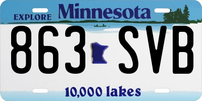 MN license plate 863SVB