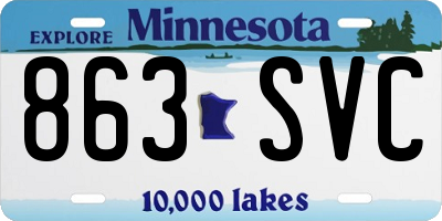 MN license plate 863SVC