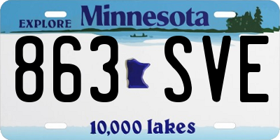 MN license plate 863SVE