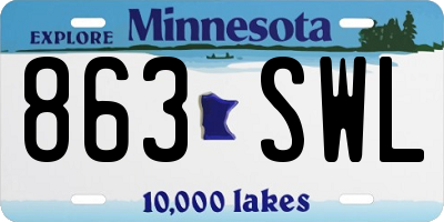 MN license plate 863SWL