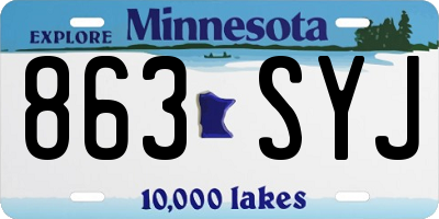 MN license plate 863SYJ