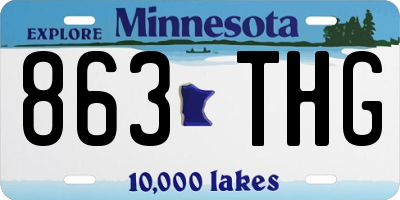 MN license plate 863THG