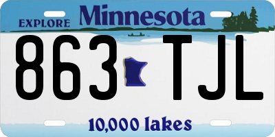 MN license plate 863TJL
