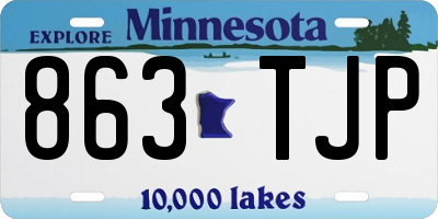 MN license plate 863TJP