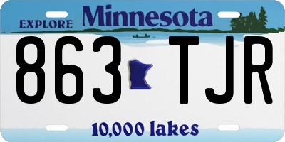 MN license plate 863TJR
