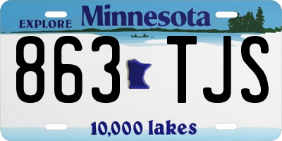 MN license plate 863TJS