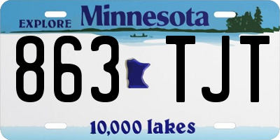 MN license plate 863TJT