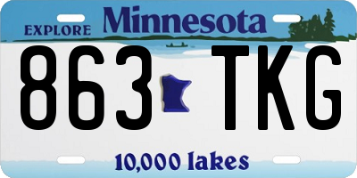 MN license plate 863TKG