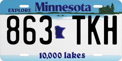 MN license plate 863TKH
