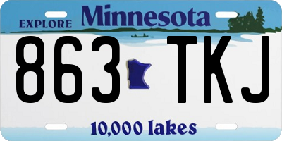 MN license plate 863TKJ