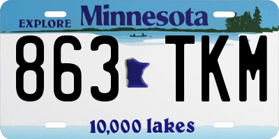MN license plate 863TKM