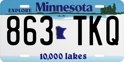 MN license plate 863TKQ