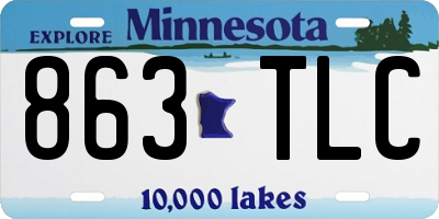 MN license plate 863TLC
