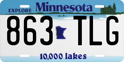 MN license plate 863TLG