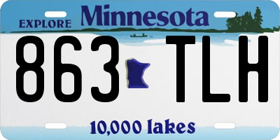 MN license plate 863TLH