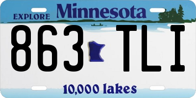 MN license plate 863TLI