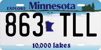MN license plate 863TLL