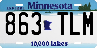MN license plate 863TLM